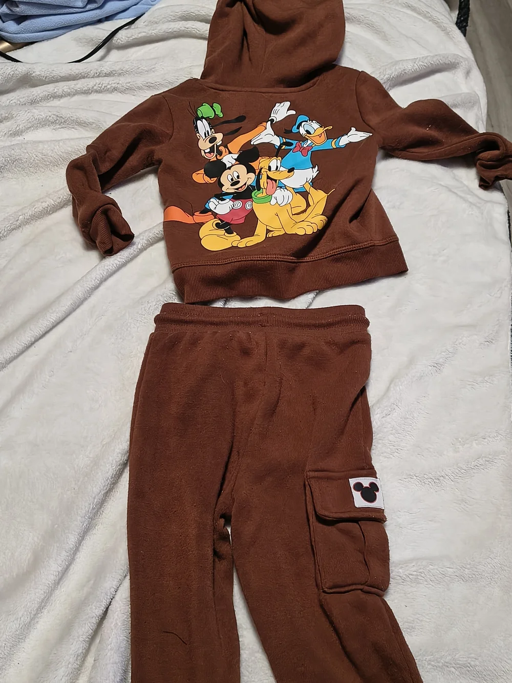 Disney Mickey Kids Brown Jogger Pants - Character Cargo Bottoms